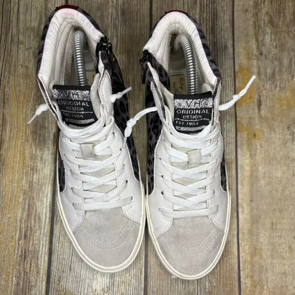 Vintage Havana Daniella Grey Cheetah High Tops Womens Sz‎ 10